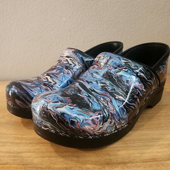 Dansko Professional Abstract Waves Leather Slip On Shoes Clogs Womens 9.5 / 41 - Picture 6 of 12